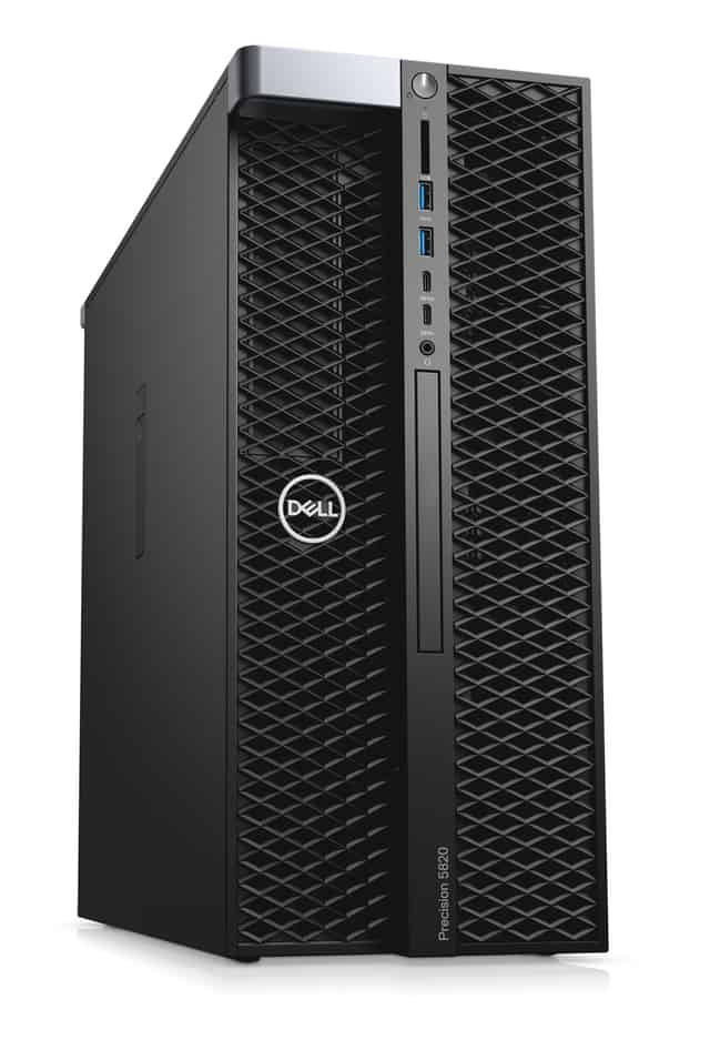 Workstation Dell Precision T5820 4x3.5" mit 1x W-2125, 16GB RAM, 4x DELL 960GB SSD NVMe M.2, 1x PSU,