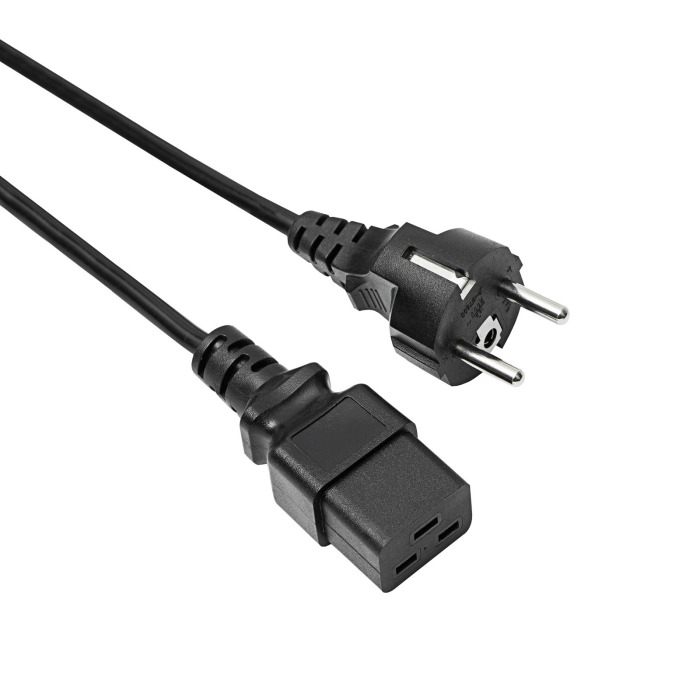Akyga-Netzkabel C19 auf CEE 7/7, 1,8 m, AK-UP-01