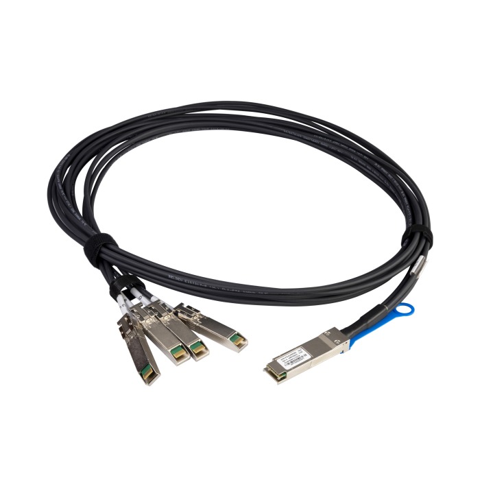 DAC-Kabel Amphenol 1xSFF-8683 QSFP+ 40GbE bis 4xSFF-8431 SFP+ 10GbE 3m 624400003