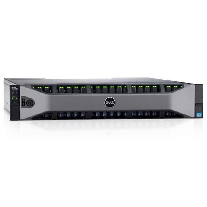 Disk-Array Dell Compellent SC4020 mit 2x Dell Compellent 2x16Gb FC, 7x Dell 1.92TB SSD SAS 2.5", 2x PSU, schienen und befestigungsteile