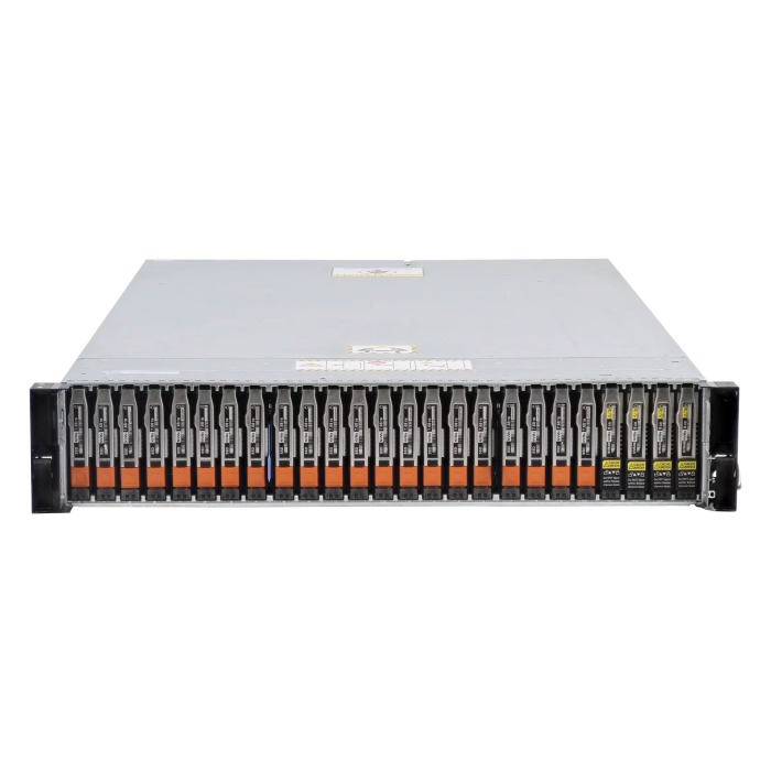 Disk-Array Dell PowerStore 5000T mit, 2x Dual-I/O-Modul (4x10/25GbE SFP28), 6x 1.92TB SSD NVMe, Montageschienen, Abdeckung