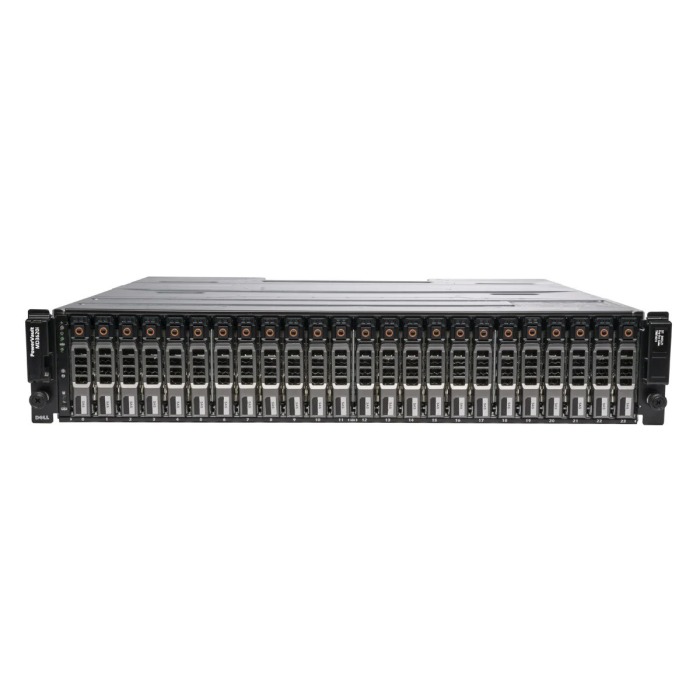 Disk-Array Dell PowerVault MD3200i mit 2x Dell PowerVault MD3200i iSCSI, 2x PSU, schienen und befestigungsteile