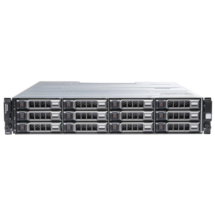 Disk-Array Dell PowerVault MD3600f mit 2x Dell PowerVault MD3600F FC, 2x Dell 10TB SAS 3.5", 2x PSU, schienen und befestigungsteile