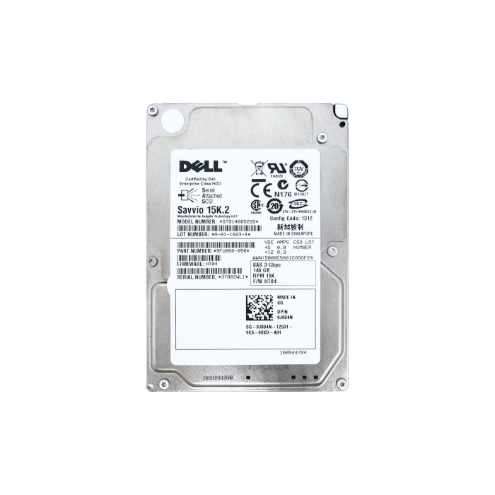 Festplatte Dell 146GB 15K HDD SAS 3G 2.5" 512n 16MB J084N