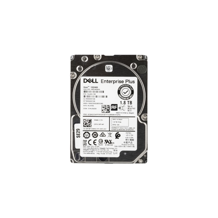 Festplatte Dell 1.8TB 10K HDD SAS 12G 2.5" 512e 256MB 6FV4P-CMPv