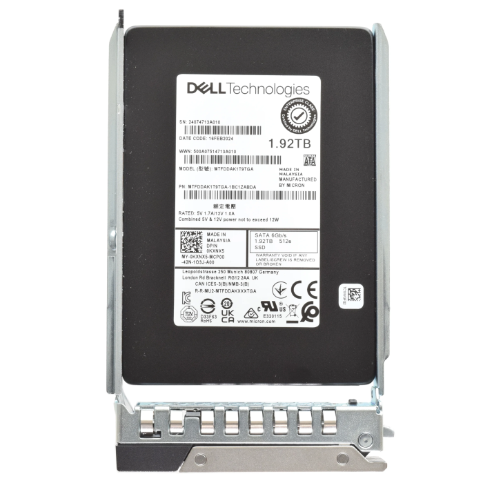 Festplatte Dell 1.92TB SSD SATA 6G 2.5" RI KXNX5