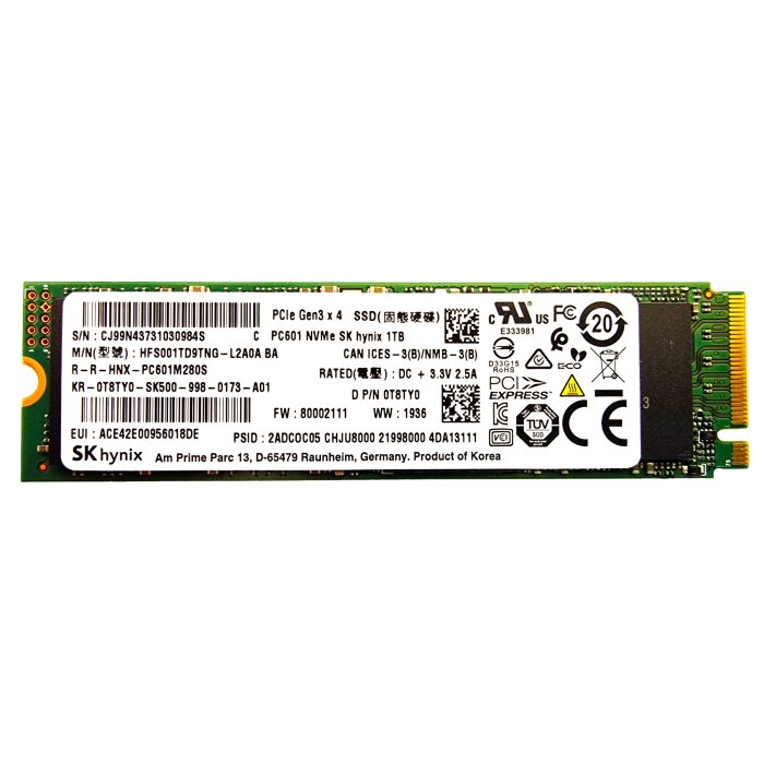Festplatte Dell 1TB SSD NVMe PCIe 3.0x4 M.2 2280 T8TY0