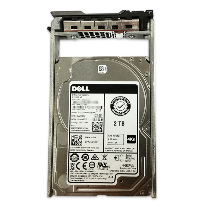 Festplatte Dell 2TB 7.2K HDD SAS 12G 2.5" 4KN 128MB GH86F
