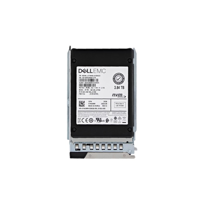 Festplatte Dell 3.84TB SSD NVMe PCIe 4.0 x4/dual port x2 U.2 2.5" TLC 7NXWW