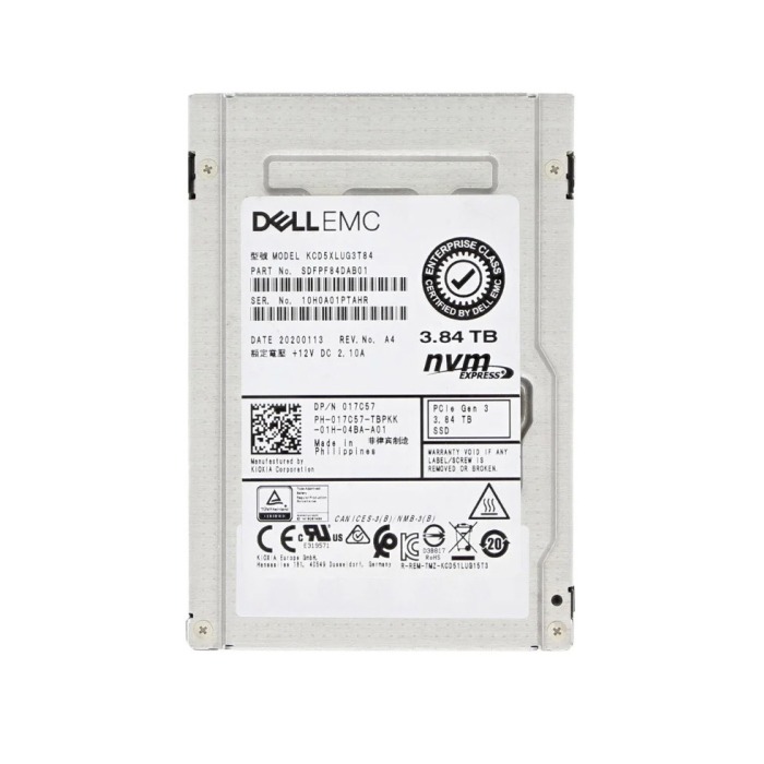 Festplatte Dell 3.84TB SSD NVMe U.2 2.5" TLC RI 17C57