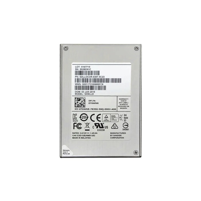 Festplatte Dell 3.84TB SSD SAS 6G 2.5" TLC RI T6WNR