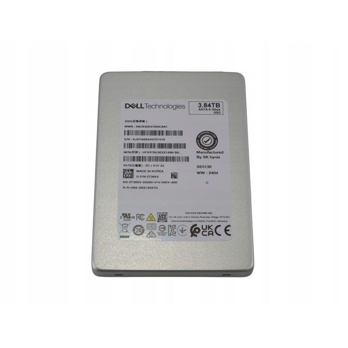 Festplatte Dell 3.84TB SSD SATA 6G 2.5" 3D TLC NAND RI T39XV