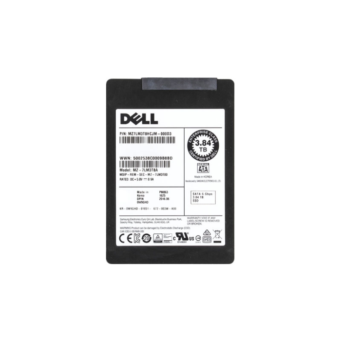 Festplatte Dell 3.84TB SSD SATA 6G 2.5" W9GHD
