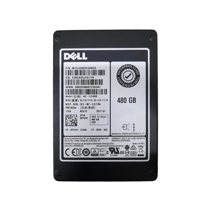 Festplatte Dell 480GB SSD SAS 12G 2.5" TLC RI 8Y64H