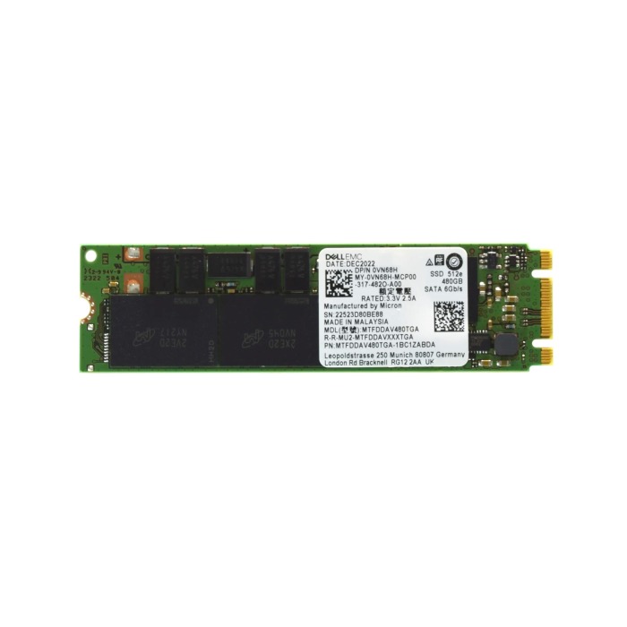 Festplatte Dell 480GB SSD SATA 6G M.2 2280 TLC RI 512e VN68H