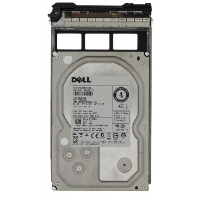 Festplatte Dell 4TB 7.2K HDD SAS 6G 3.5" 512n 64MB 7J9RN
