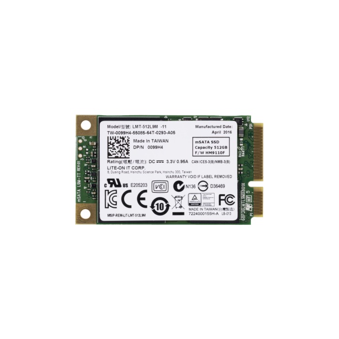 Festplatte Dell 512GB SSD mSATA 6G Mini PCI-E MLC 099H4