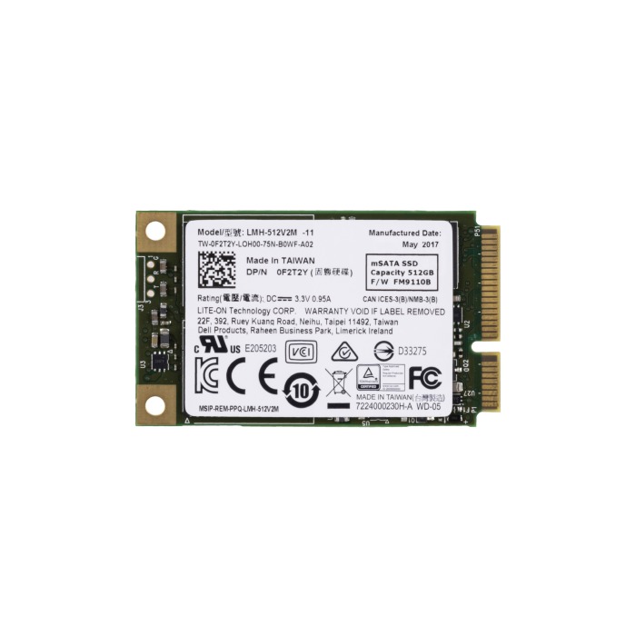 Festplatte Dell 512GB SSD mSATA 6G mSATA MLC 512MB F2T2Y