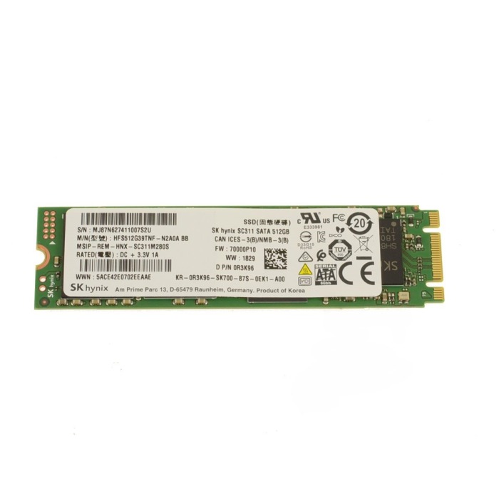 Festplatte Dell 512GB SSD SATA 6G M.2 2280 3D TLC NAND R3K96