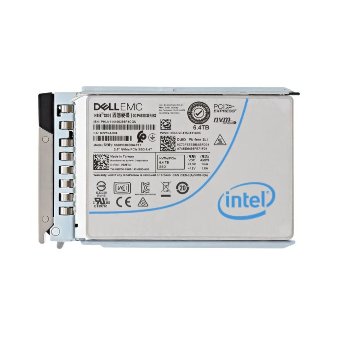 Festplatte Dell 6.4TB SSD NVMe 3.1x4 U.2 2.5" TLC AES-256 92F30