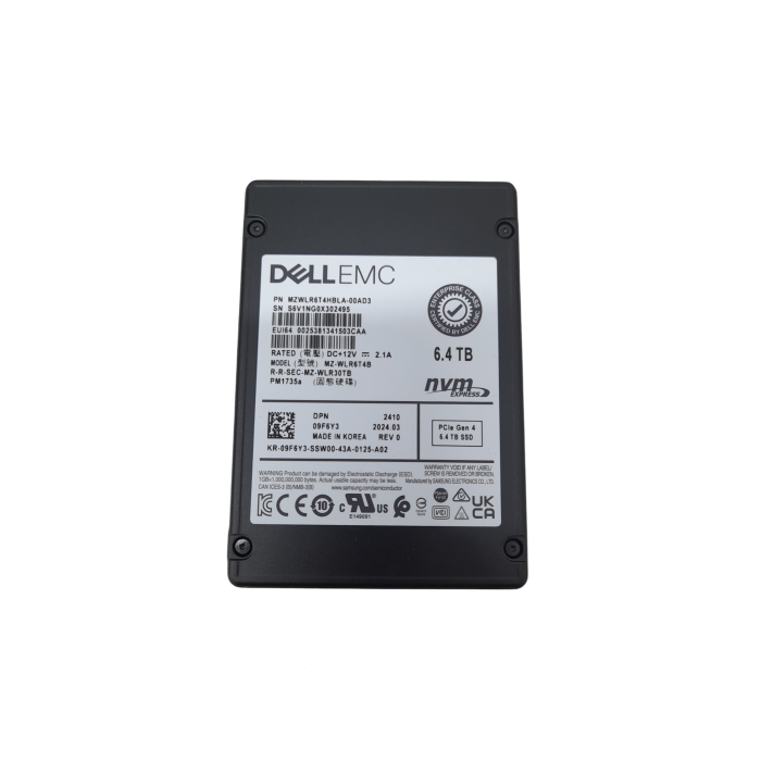 Festplatte Dell 6.4TB SSD NVMe PCIe 4.0 U.2 2.5" TLC MU 9F6Y3