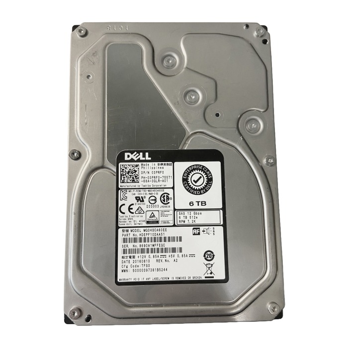 Festplatte Dell 6TB 7.2K HDD SAS 12G 3.5" 512e 128MB 3PRF0