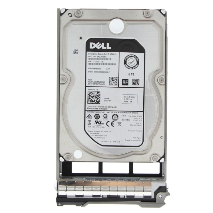 Festplatte Dell 6TB 7.2K HDD SATA 6G 3.5" 512e 256MB YXTWT