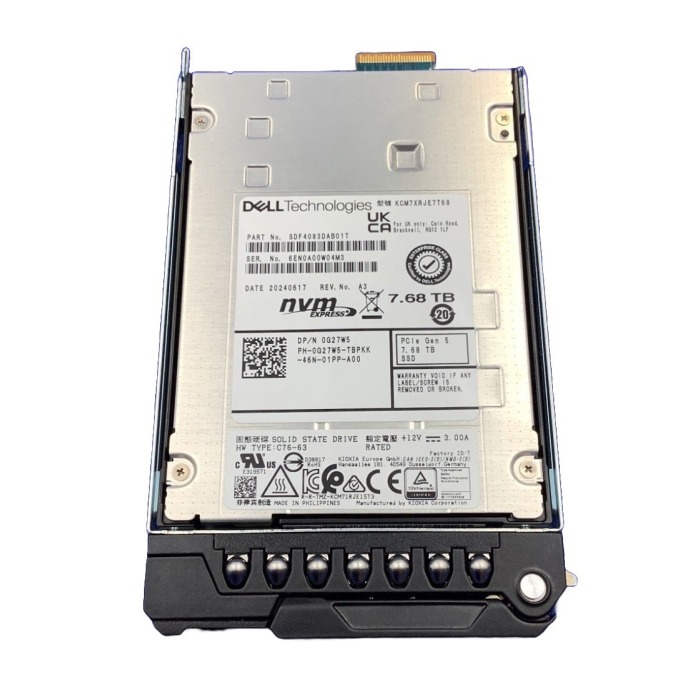 Festplatte Dell 7.68TB SSD NVMe PCIe 5.0 E3.S TLC RI SIE G27W5