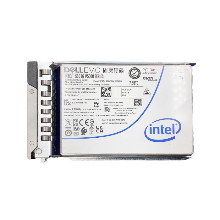 Festplatte Dell 7.68TB SSD PCIe NVMe 4.0 U.2 RNN67