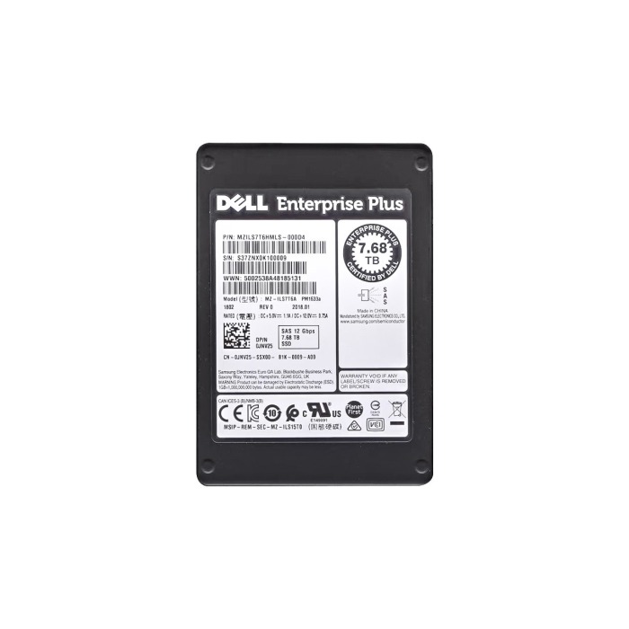 Festplatte Dell 7.68TB SSD SAS 12G 2.5" JNV25