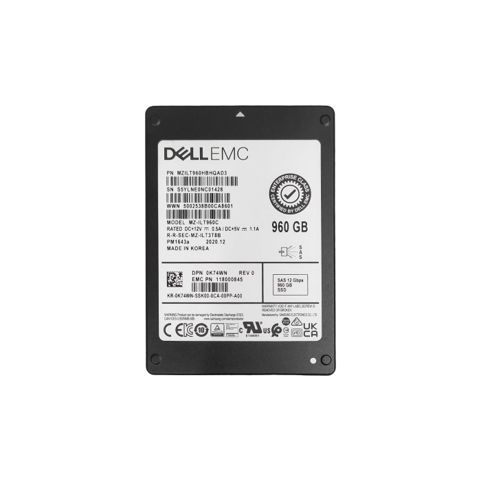 Festplatte Dell 960GB SSD SAS 12G 2.5" K74WN