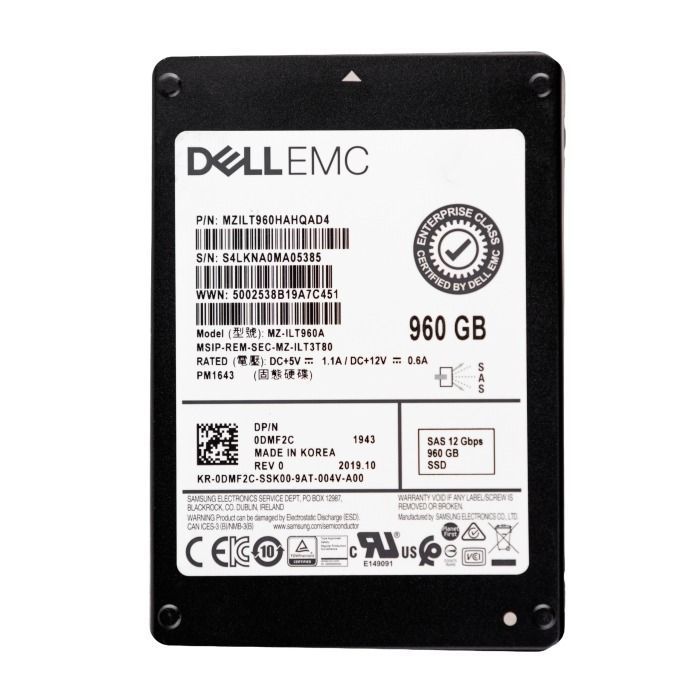 Festplatte Dell 960GB SSD SAS 12G 2.5" RI DMF2C