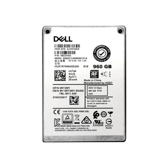 Festplatte Dell 960GB SSD SAS 12G 2.5" TLC 512e RT2MY