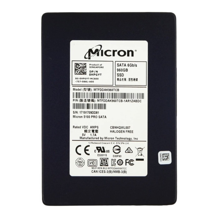 Festplatte Dell 960GB SSD SATA 6G 2.5" HPGYT