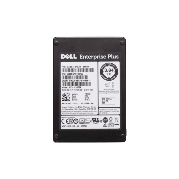 Festplatte Dell Compellent 3.84TB SSD SAS 12G 2.5" TLC RI CT0H2-CMP+