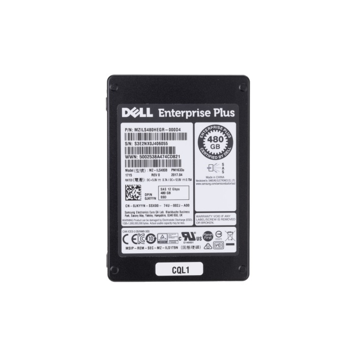 Festplatte Dell Compellent 480GB SSD SAS 12G 2.5" RI JKYYN