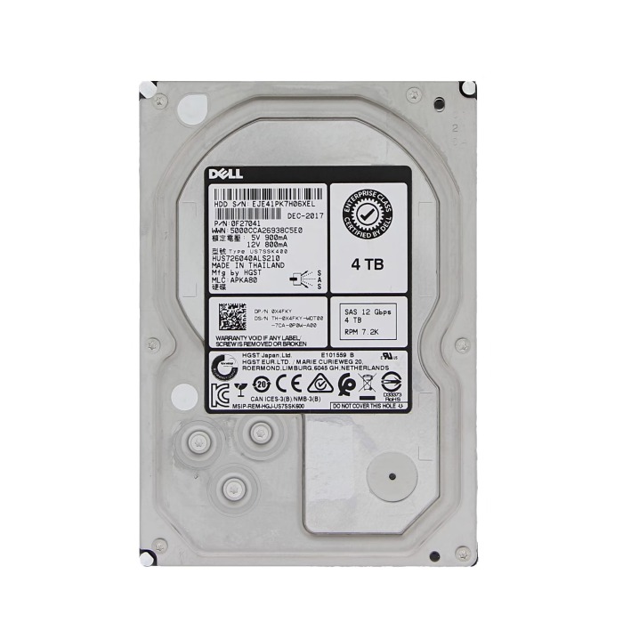 Festplatte Dell HGST 4TB 7.2K SAS 12G 3.5" 512e 128MB X4FKY