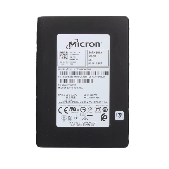 Festplatte Dell Micron 960GB SSD SATA 6G 2.5" 3D TLC NAND RI AES-256 YNRXC