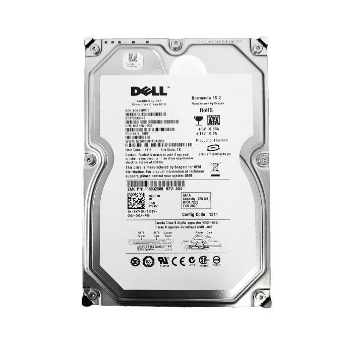 Festplatte Dell Seagate 750GB 7.2K SATA 3G 3.5" 512 32MB Y745D