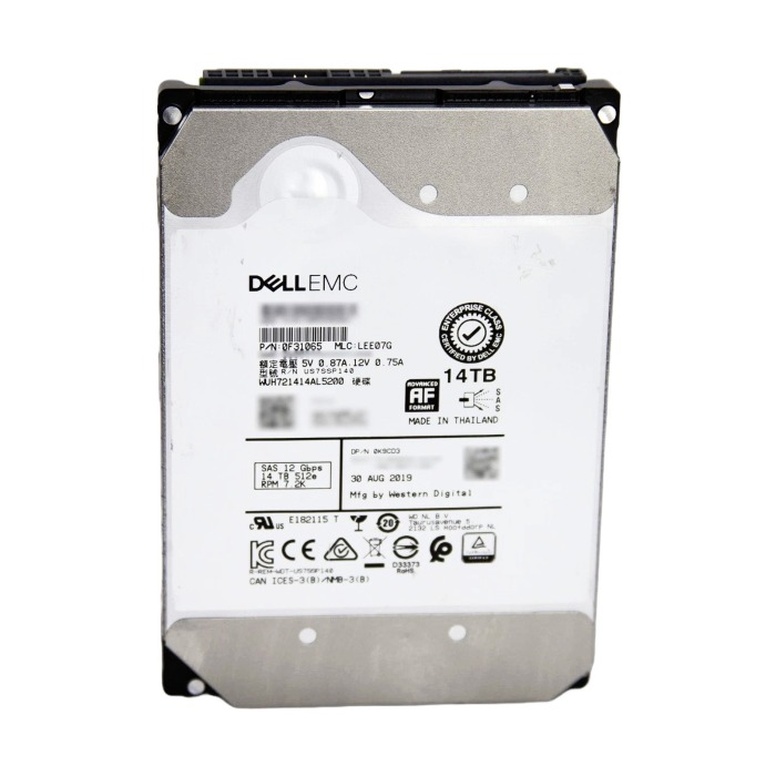 Festplatte Dell WD 14TB 7.2K HDD SAS 12G 3.5" 512e 512MB K9CD3