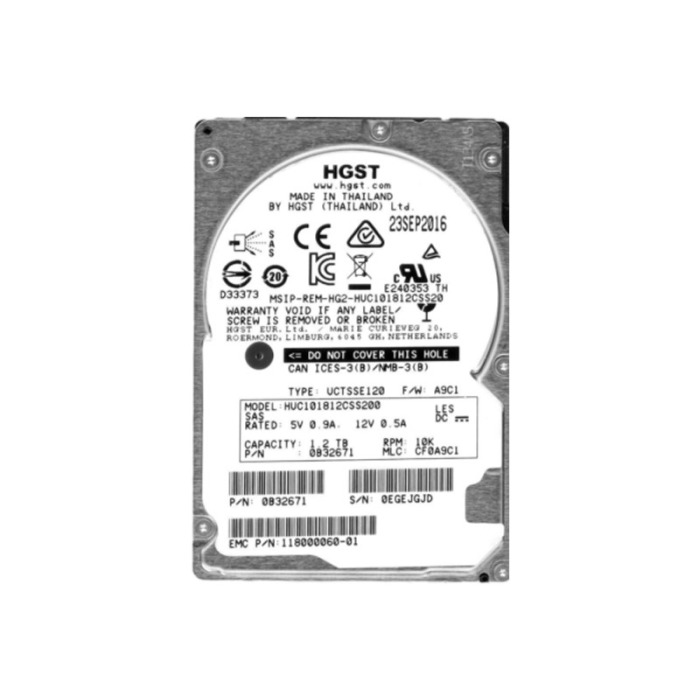 Festplatte EMC 1.2TB 10K HDD SAS 12G 2.5" 128MB 118000060-01