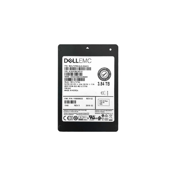 Festplatte EMC 3.84TB SSD SAS 12G 2.5" MLC RI 118000632