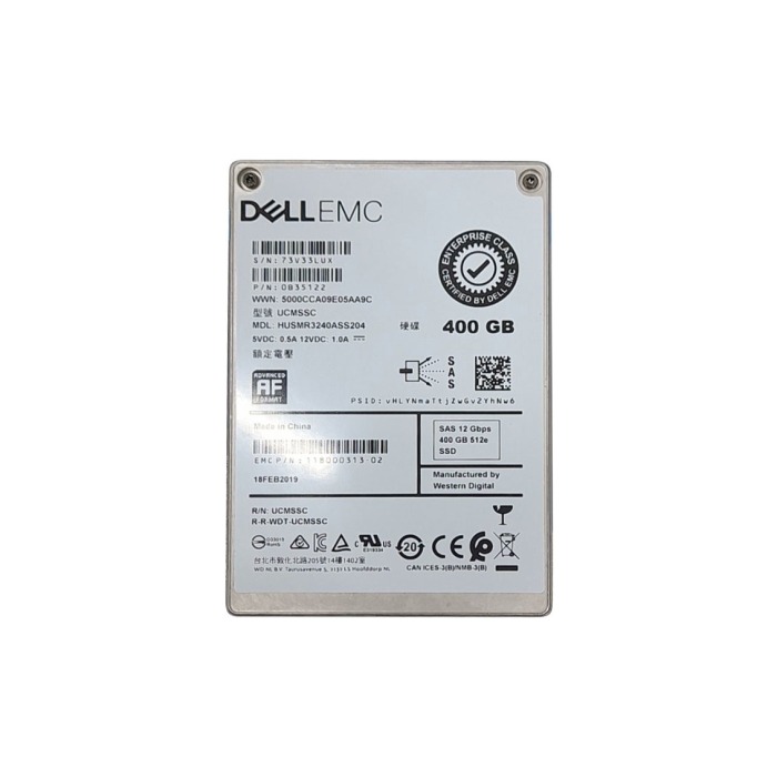 Festplatte EMC 400GB SSD SAS 12G 2.5" MLC RI SE 512e 118000313-02