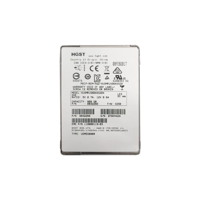 Festplatte EMC 800GB SSD SAS 12G 2.5" MLC RI 4KN 118000119