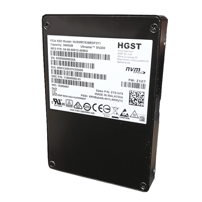 Festplatte EMC HGST 3.84TB SSD NVMe PCIe 3.0x4 2.5" MLC RI 118000588-03