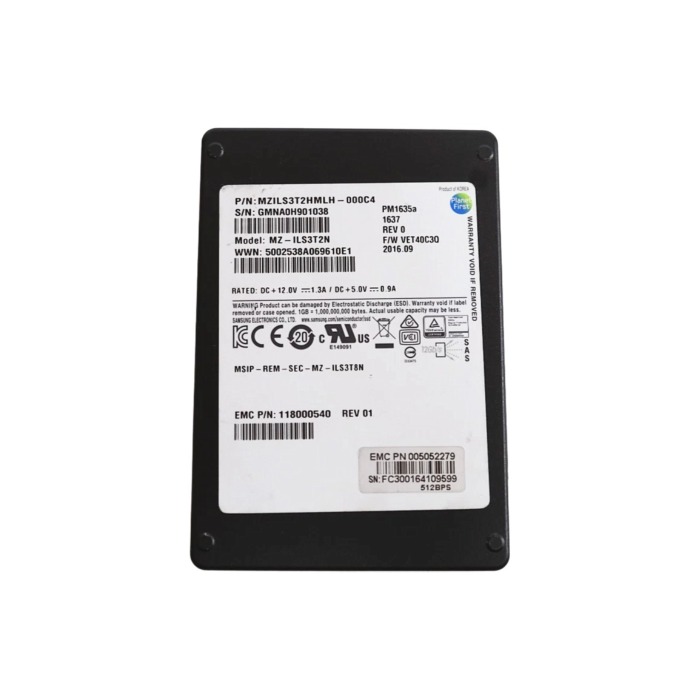 Festplatte EMC Samsung 3.2TB PM1635a 12G SAS SSD 2.5" TLC MU 118000540