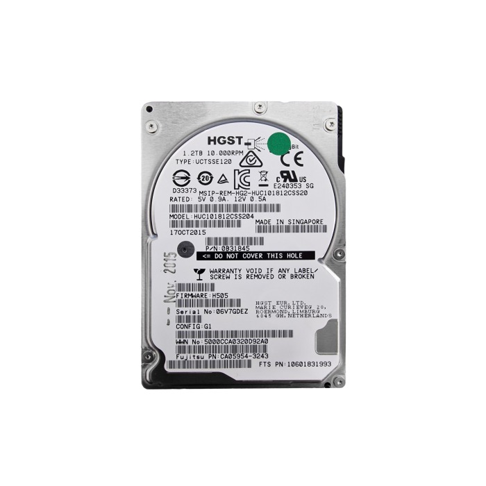 Festplatte Fujitsu 1.2TB 10K HDD SAS 12G 2.5" 512e 128MB HUC101812CSS204
