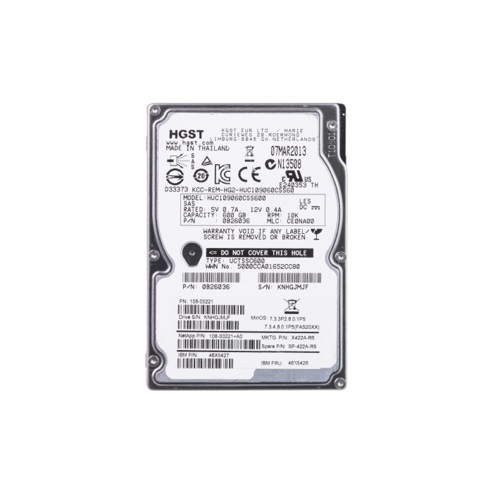 Festplatte HGST 600GB 10K HDD SAS 6G 2.5" 64MB 0B26036