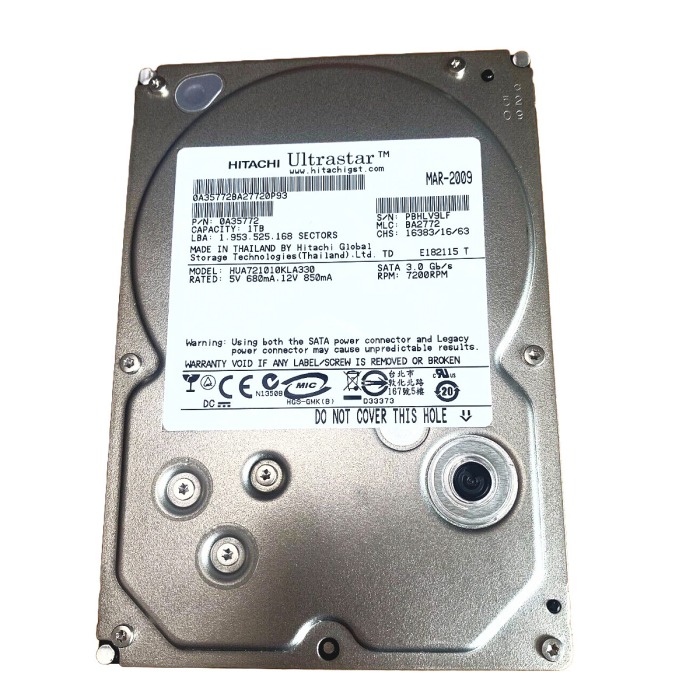 Festplatte Hitachi 1TB 7.2K HDD SATA 3G 3.5" 512e 32MB 0A35772