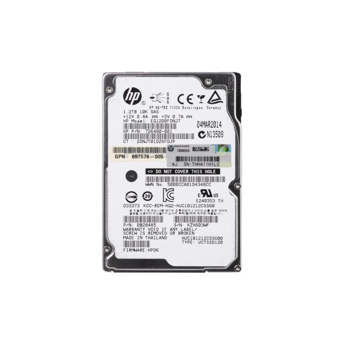 Festplatte HPE 1.2TB 10K SAS 6G 2.5" 0B28485